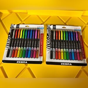 Zebra Sarasa Fine Liner Pen 0.8mm Color 24 count